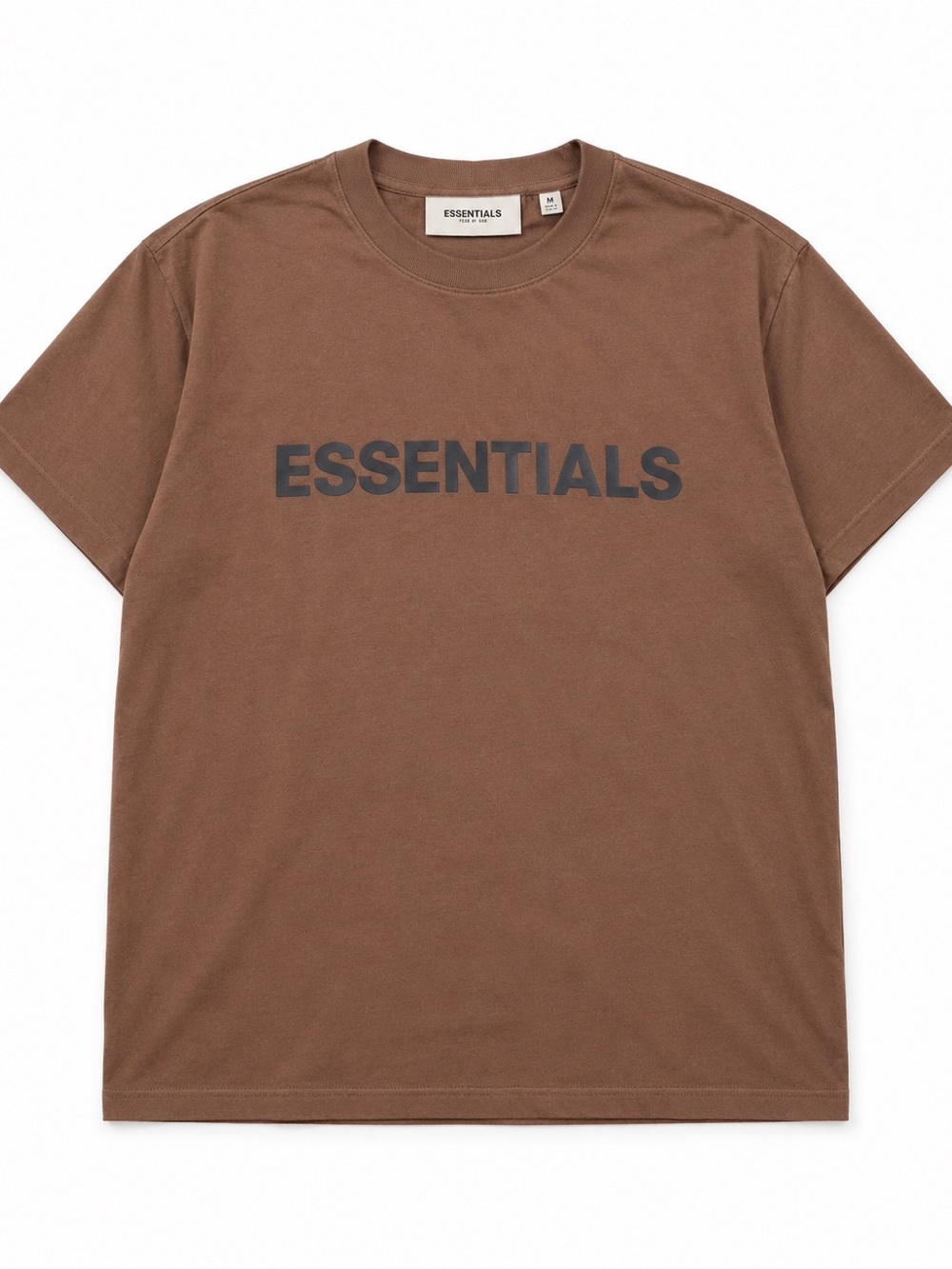 Fear of God ESSENTIALS Brown Logo Short Sleeve Tee